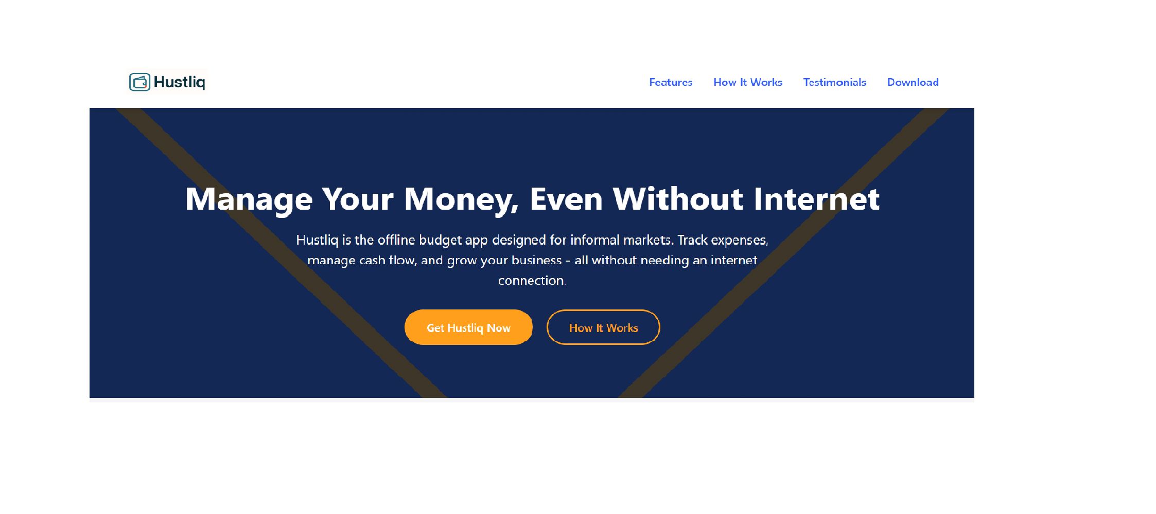 Hustliq offline budgeting app screens