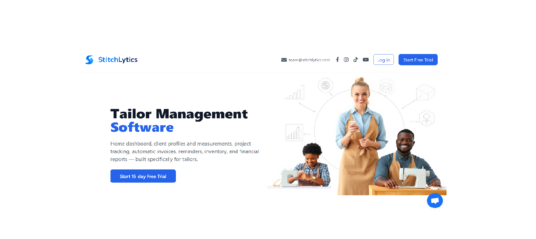 StitchLytics dashboard and project overview